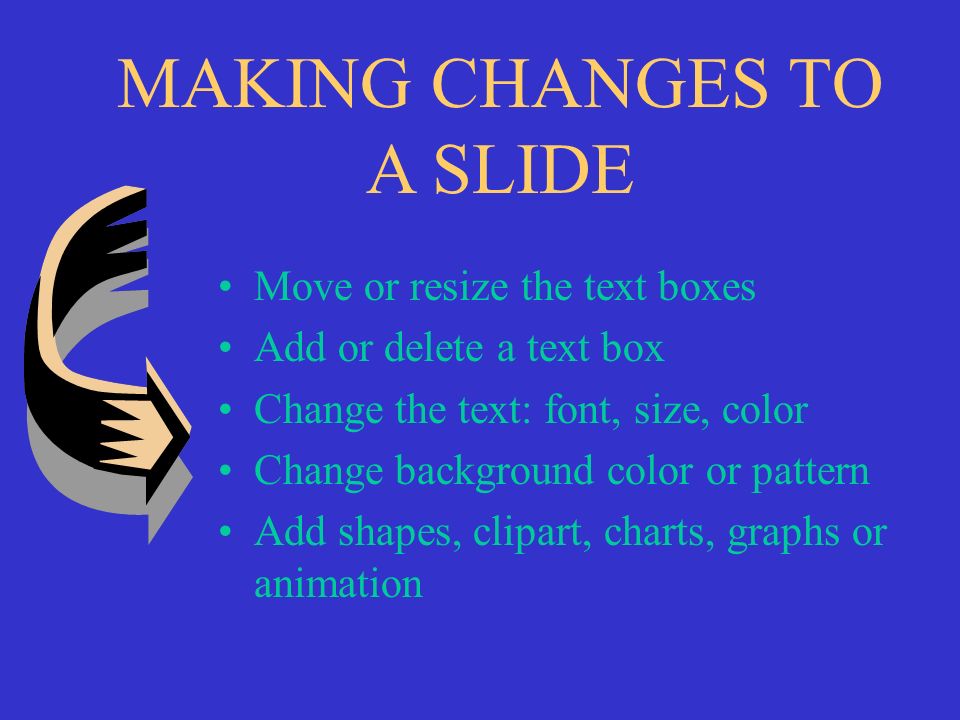 Creating a Simple Slide Start with a blank presentation Click the title slide layout (a good starting point for any presentation) Add title and subtitle