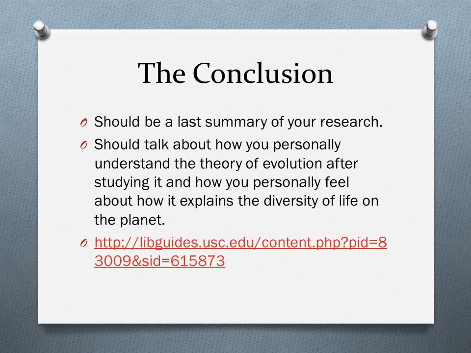 Writing A Conclusion For A Research Paper