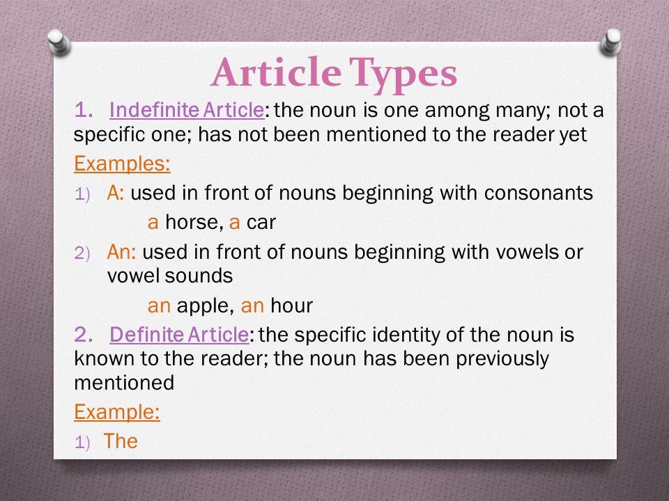 Article Types 1.
