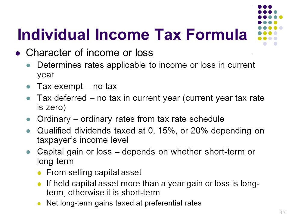 Copyright 2017 Mcgraw Hill Education All Rights Reserved No 7 4 Individual Income Tax Formula