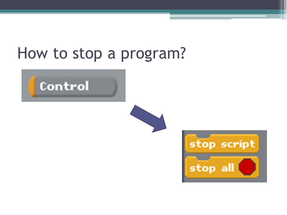 How to stop a program
