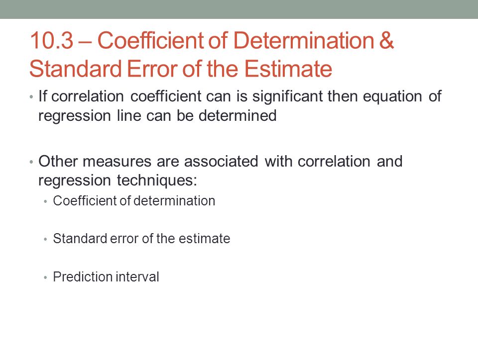 Correlation Regression Chapter 10 Introduction Another Area Of 21 10 3 Coefficient