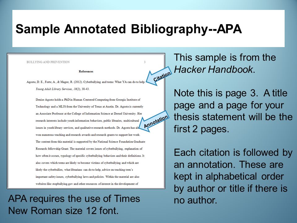 Annotated outline apa