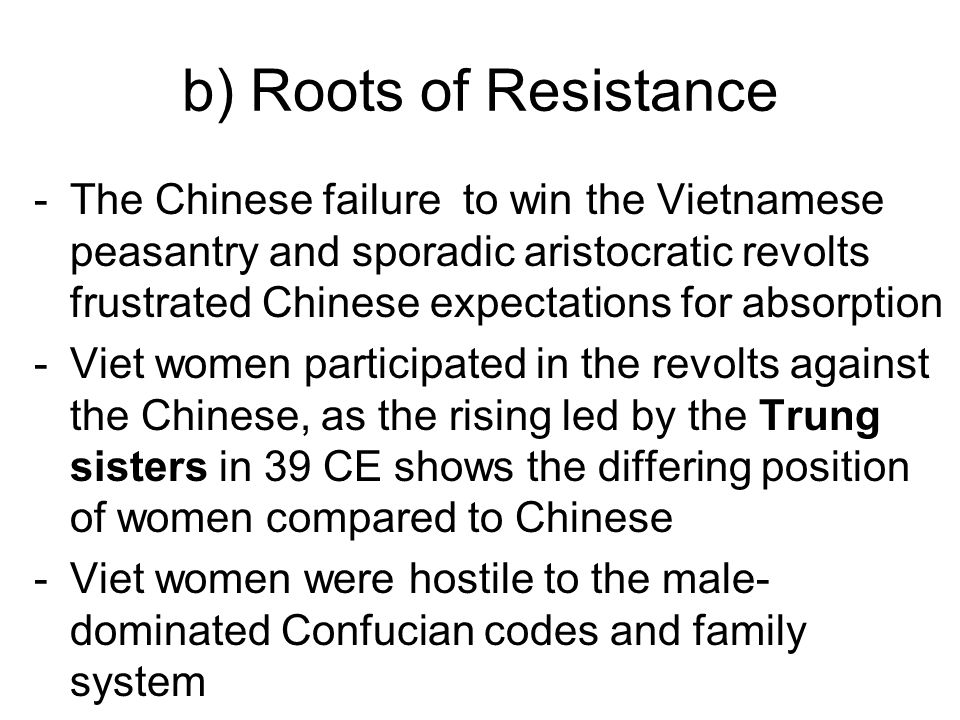 Roots of resistance