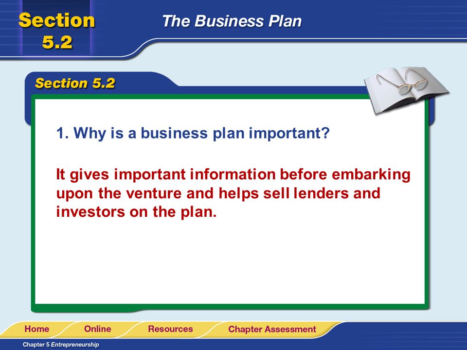 1.Why is a business plan important.