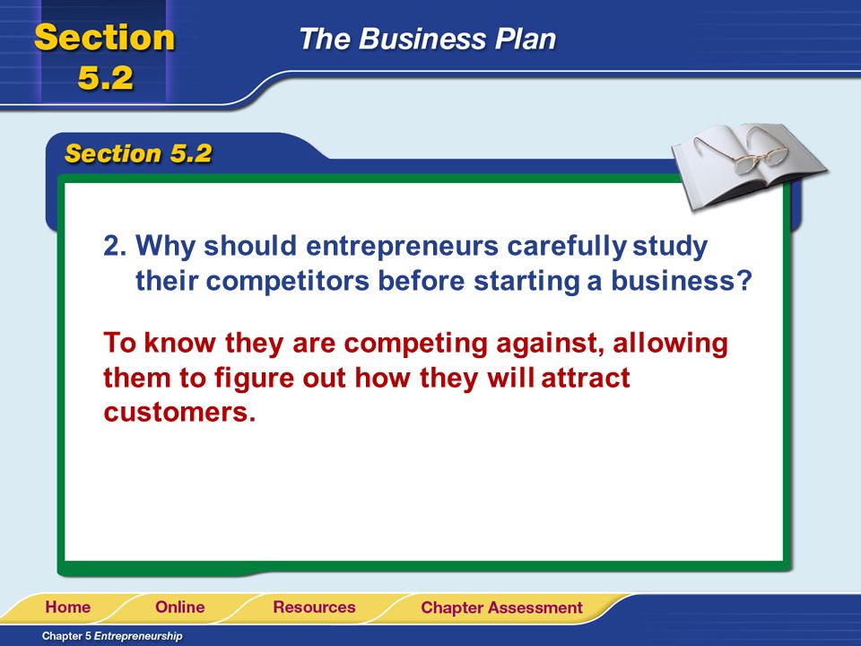 2.Why should entrepreneurs carefully study their competitors before starting a business.