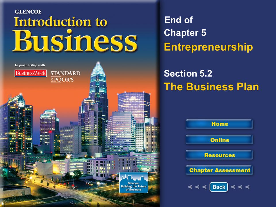 Chapter 5 Entrepreneurship Section 5.2 The Business Plan End of