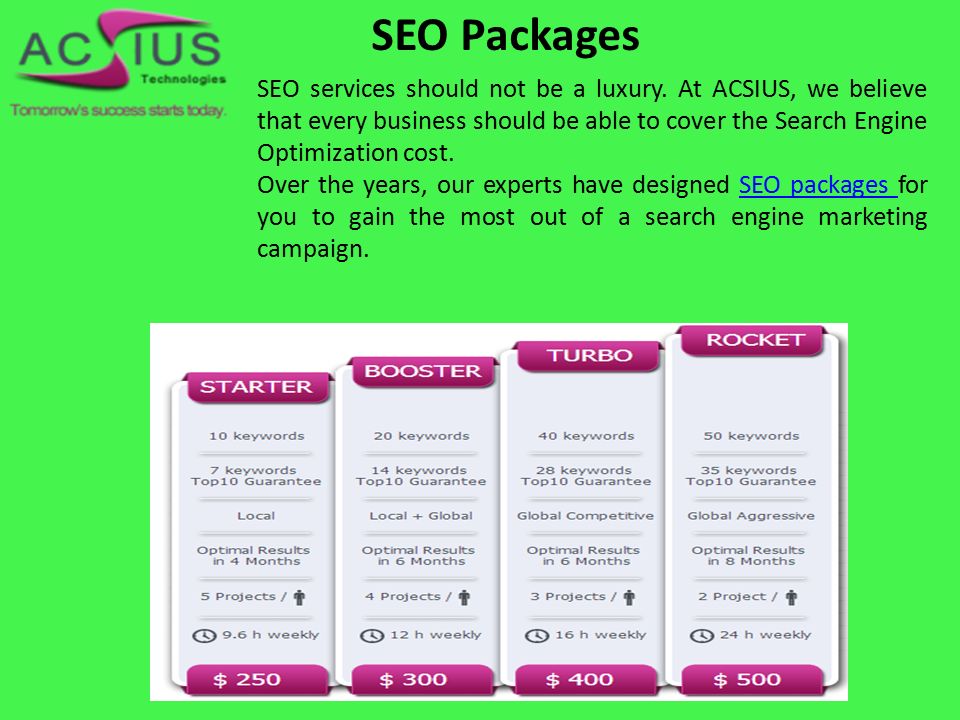 SEO Packages SEO services should not be a luxury.