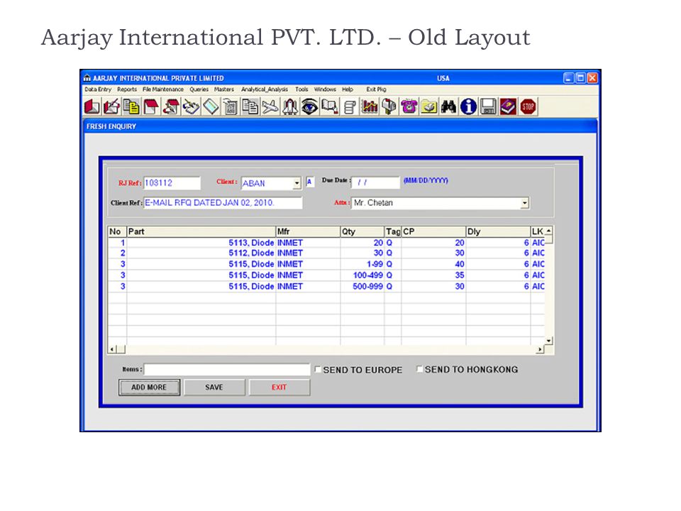 Aarjay International PVT. LTD. – Old Layout