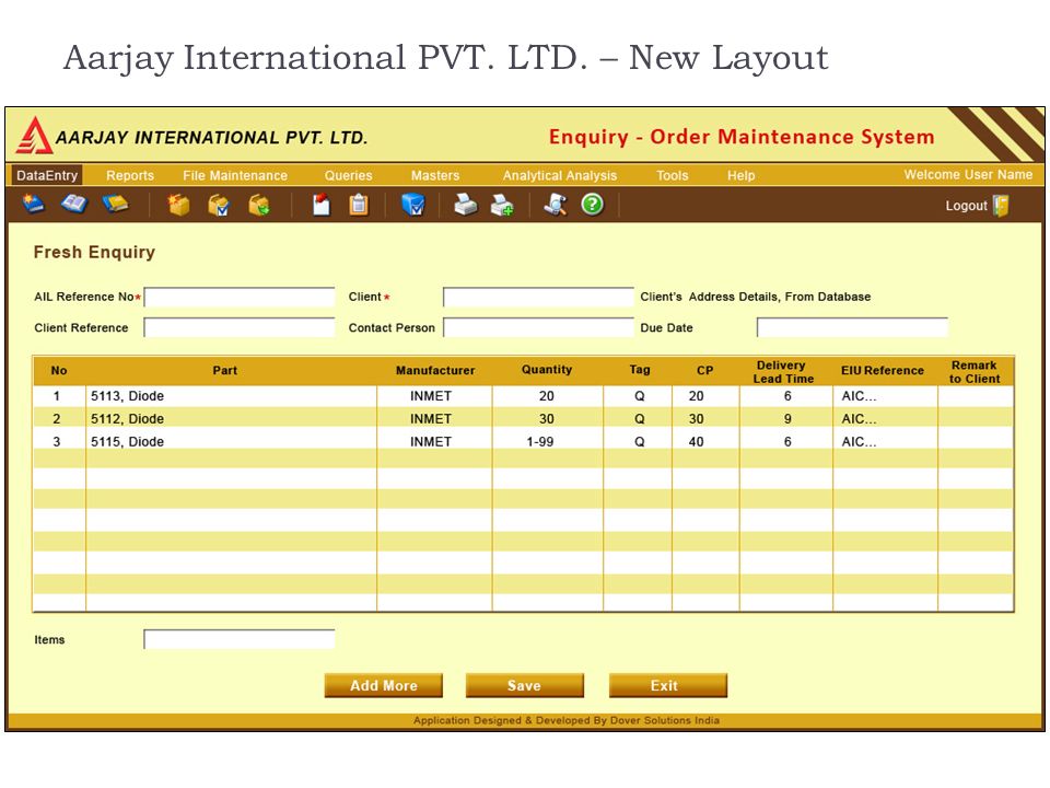 Aarjay International PVT. LTD. – New Layout