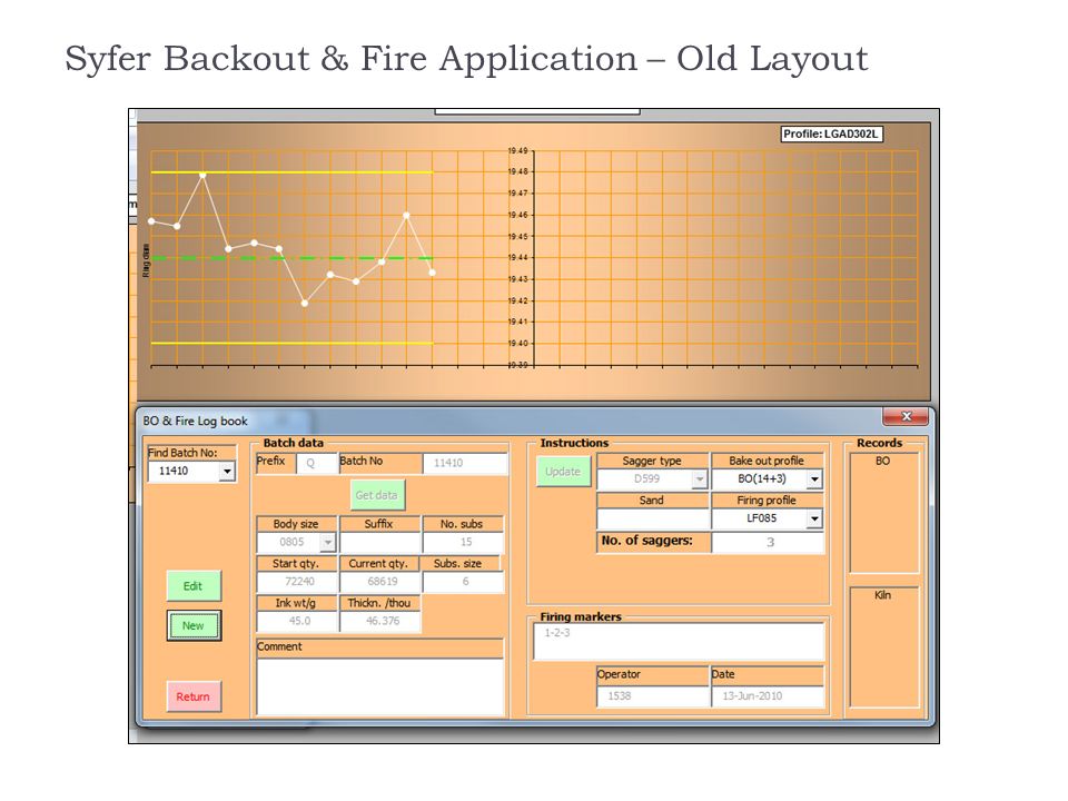 Syfer Backout & Fire Application – Old Layout