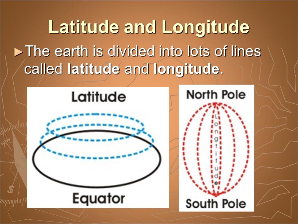 Latitude and Longitude ► The earth is divided into lots of lines called latitude and longitude.