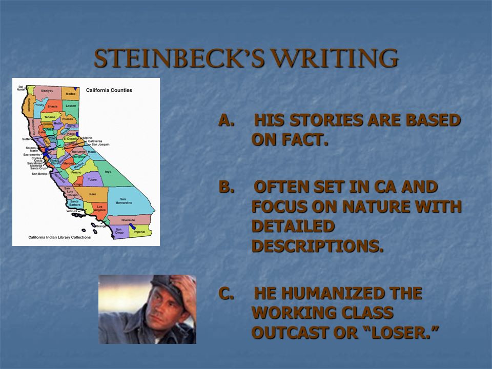 john steinbeck of mice and men background steinbeck his life and steinbeck works