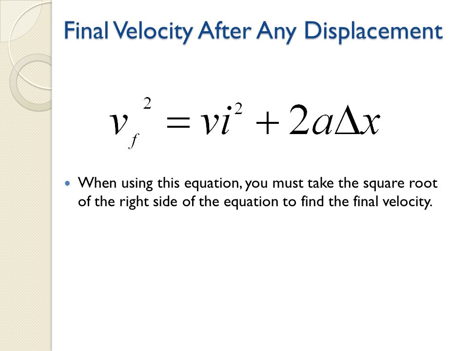 Velocity Displacement Equation Talkchannels Acceleration Ch2 Sec 2 Measures The Rate Of Change
