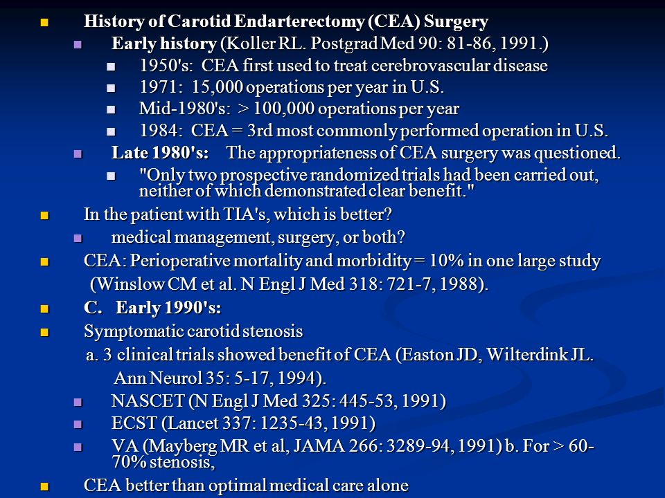 carotid endarterectomy anesthesia