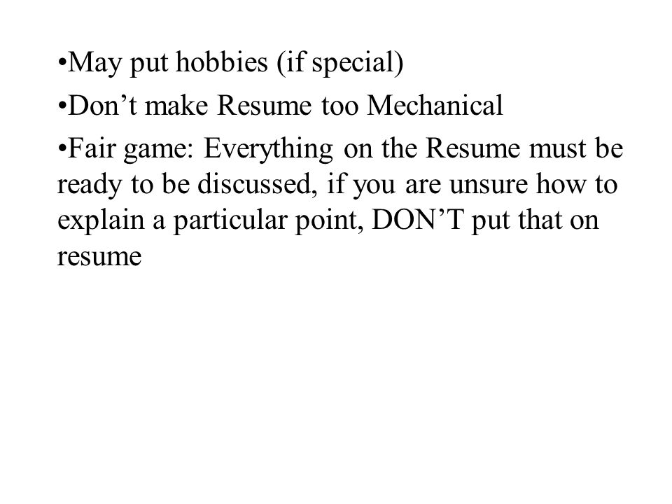 resume workshop presentation
