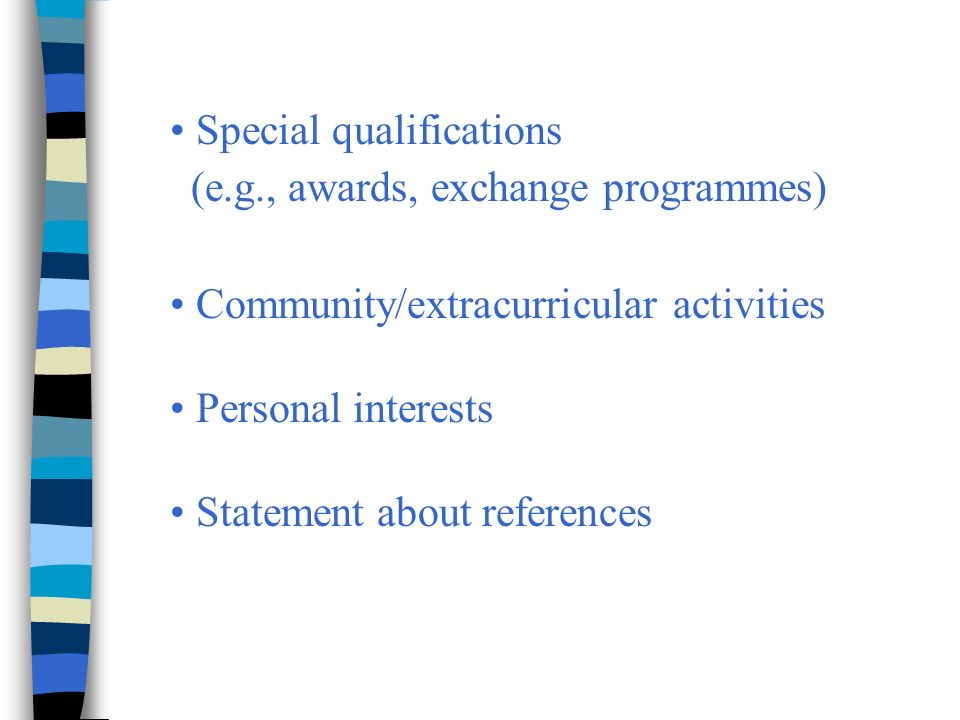 special qualifications