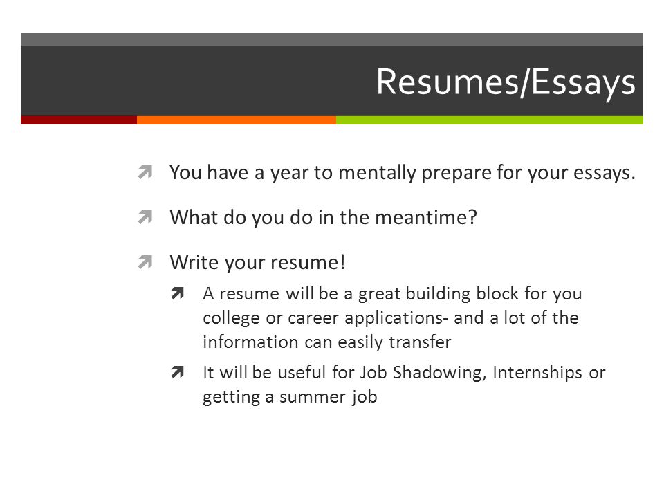 job shadowing resumes
