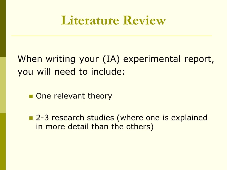 Literature Review For