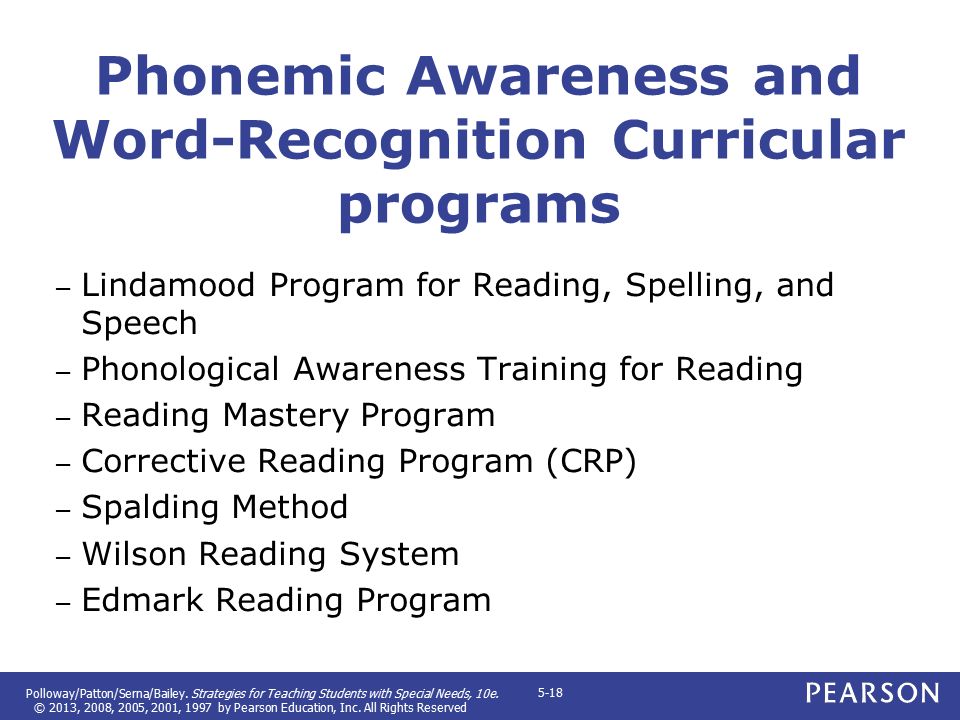 Strategies For Teaching Phonological Awareness Lawteched Chapter 5 Reading Word Recognition Strategies For Teaching