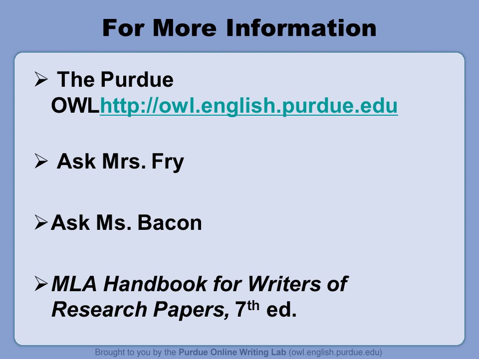 mla handbook for writers of research papers bibliography format Use a parenthetical citation when referencing works of others, following a quotation from a source or paraphrasing a source’s ideas 2 in the author-page method, use author’s last name and page number (s ) when referencing the same page or a different page by the same author in a paragraph just incorporate the page number 3. mla handbook for writers of research papers bibliography format Use a parenthetical citation when referencing works of others, following a quotation from a source or paraphrasing a source’s ideas 2 in the author-page method, use author’s last name and page number (s ) when referencing the same page or a different page by the same author in a paragraph just incorporate the page number 3.