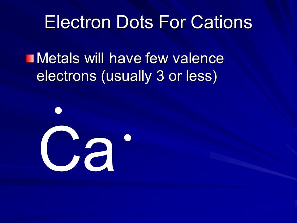 Electron Configurations for Cations Metals lose electrons to attain noble gas configuration.