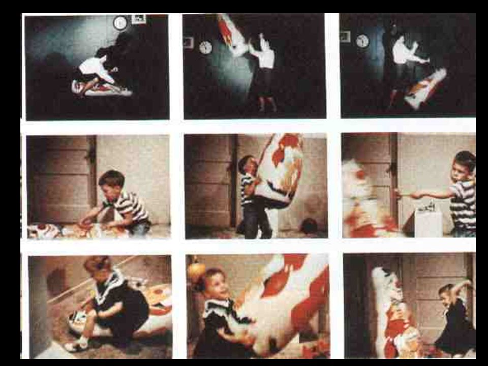 Bandura Ross & Ross The BOBO doll study What was observed.