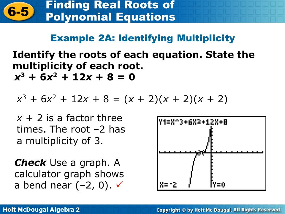 Polynomial Equation Calculator Talkchannels Holt Mcdougal Algebra Finding Real Roots Of Polynomial Equations