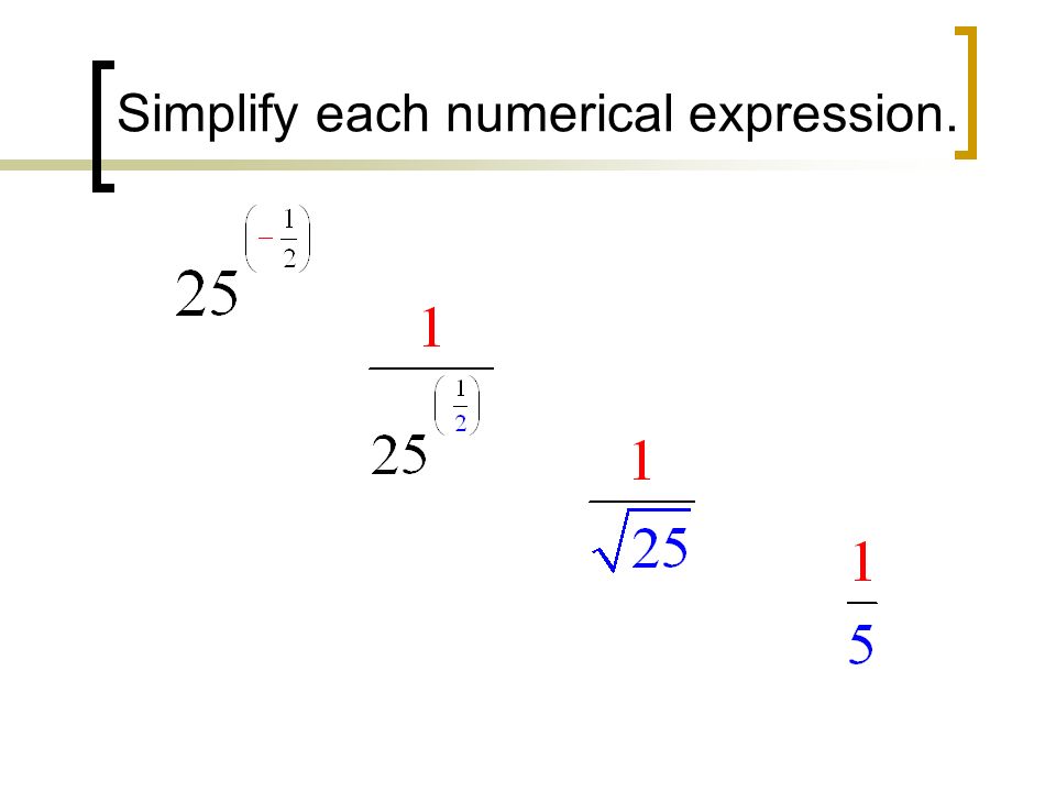 Simplify each numerical expression.
