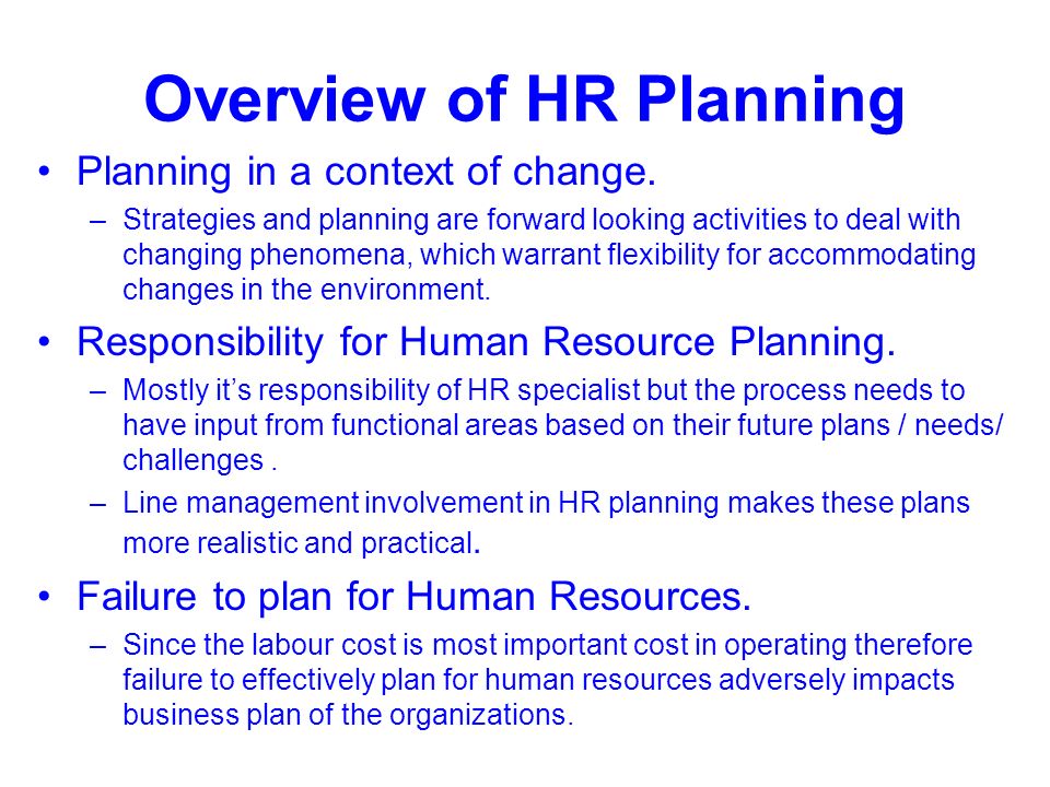 human resource planning
