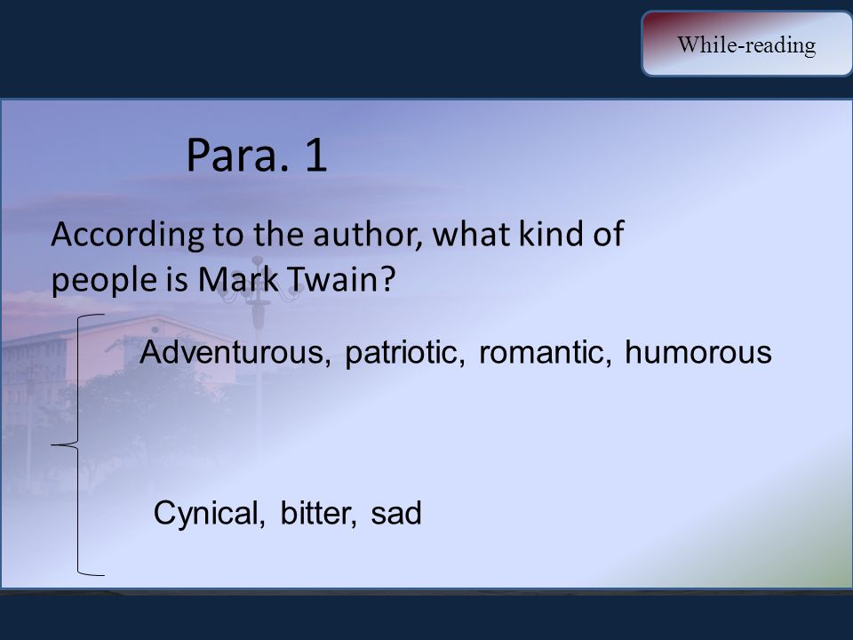 while reading,readingresponse while-reading adventurous, patriotic, romantic, humorous
