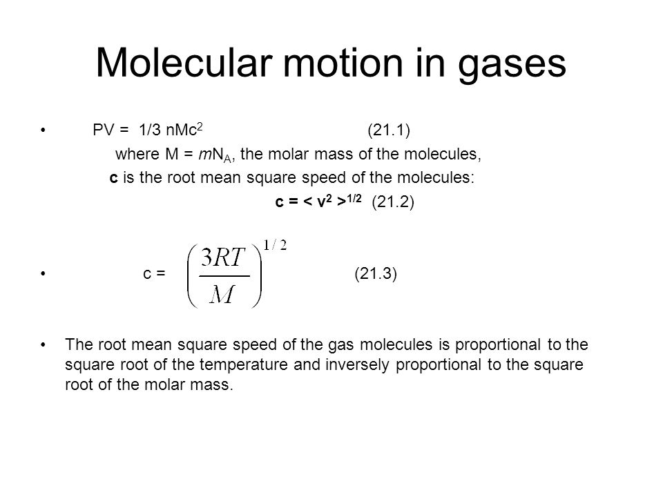 Chapter 21 Molecules In Motion Diffusion The Migration Of Matter 8 Molecular