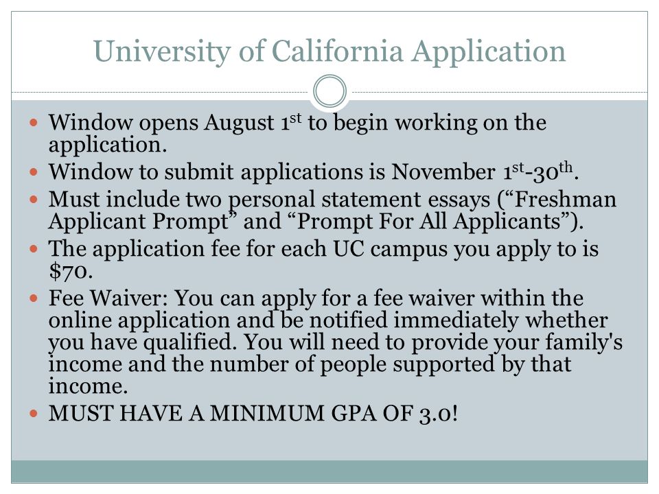 university of california personal statement essay prompt Statement of application integrity the university of california encourages applicants to seek assistance from parents, counselors, teachers and others in presenting themselves in the best possible light on the undergraduate admission application and in their personal statement. university of california personal statement essay prompt Statement of application integrity the university of california encourages applicants to seek assistance from parents, counselors, teachers and others in presenting themselves in the best possible light on the undergraduate admission application and in their personal statement.