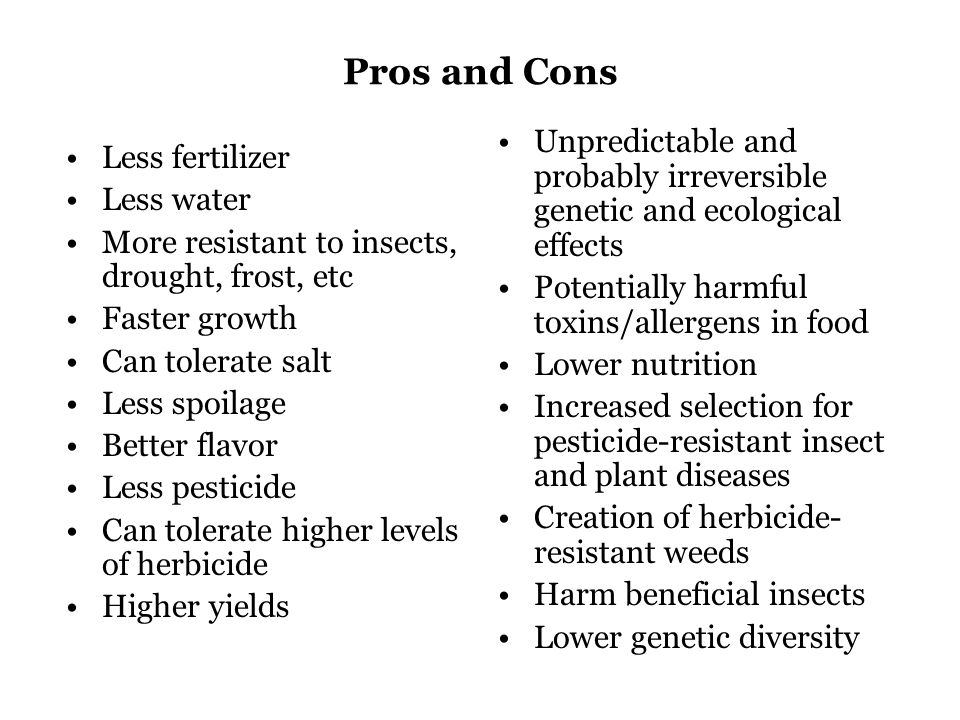 Genetically Modified Food Pros And Cons Essay