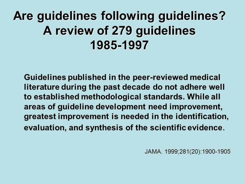 Medical literature review guidelines