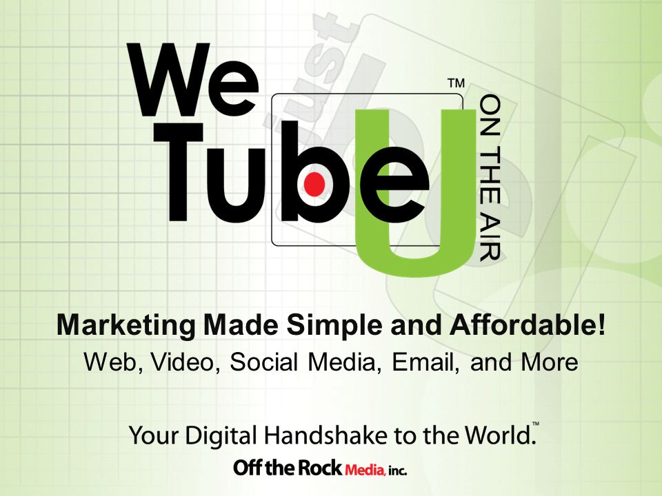 Marketing Made Simple and Affordable! Web, Video, Social Media,  , and More