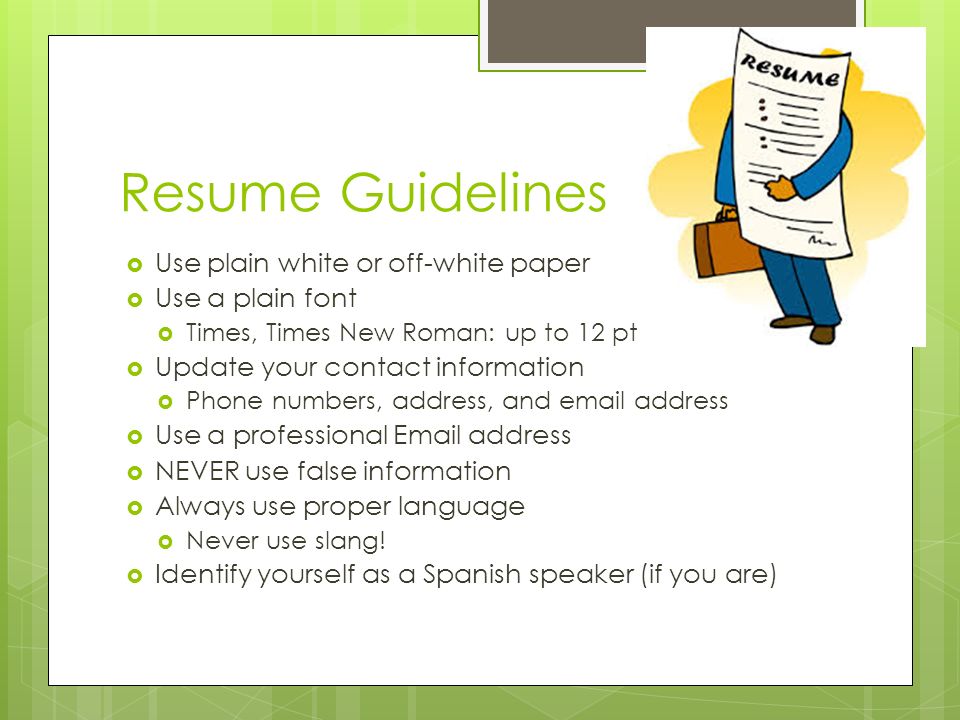 professional email address for resumes