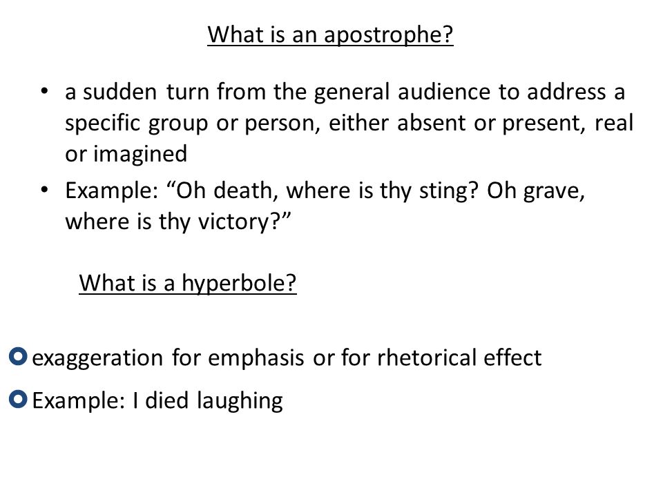 What is an apostrophe.