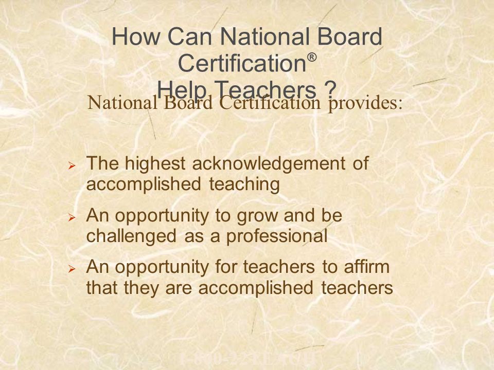 A Distinction That Matters National Board Certification How Can National Board Certification Help Teachers