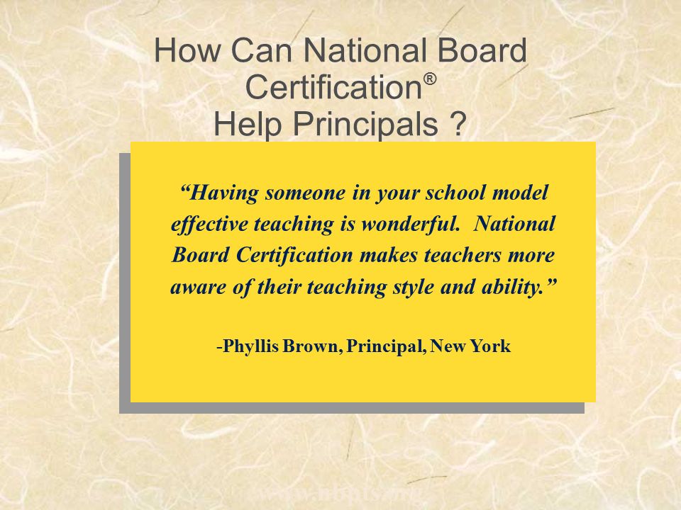 A Distinction That Matters National Board Certification How Can National Board Certification Help Prinls