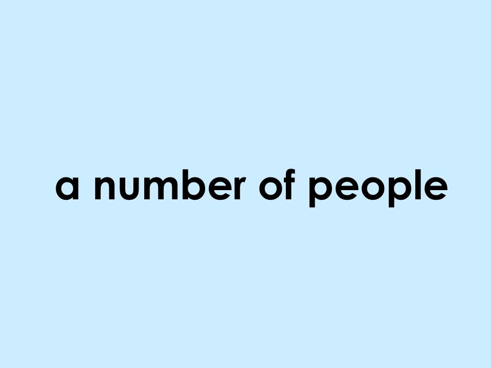 a number of people