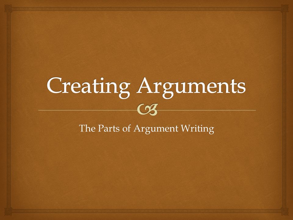 Parts of argumentative essay