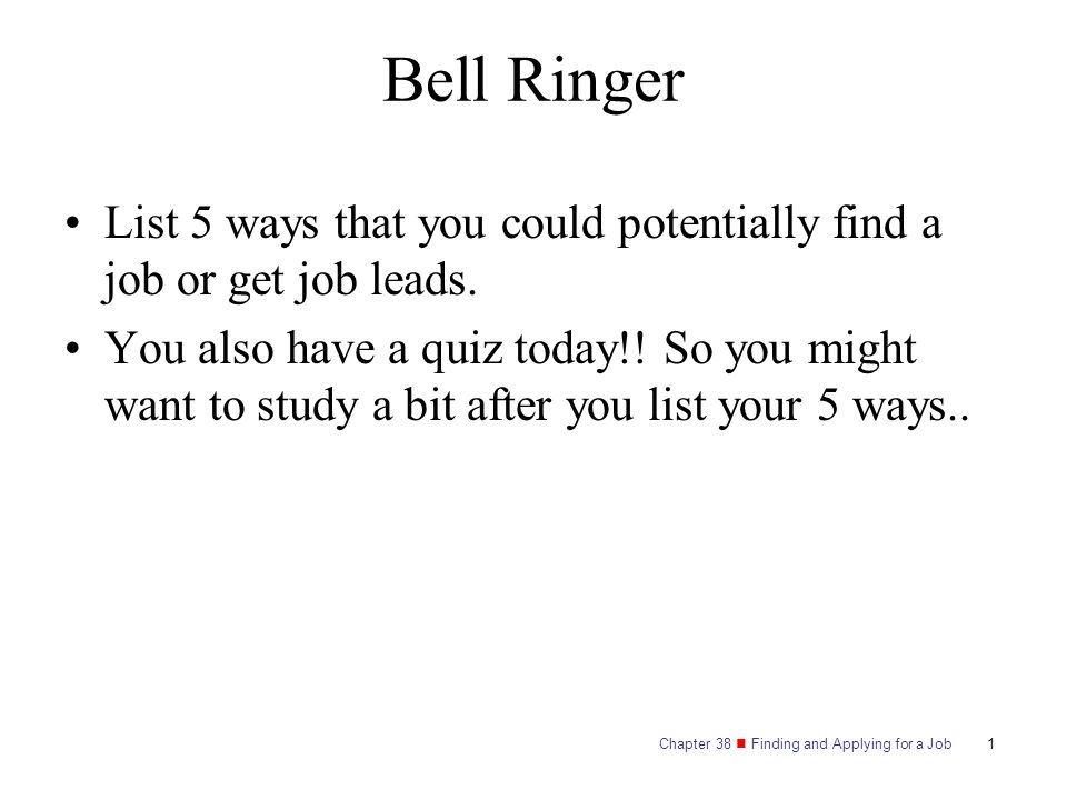 how to get job leads