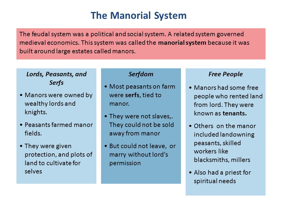 The feudal system was a political and social system.