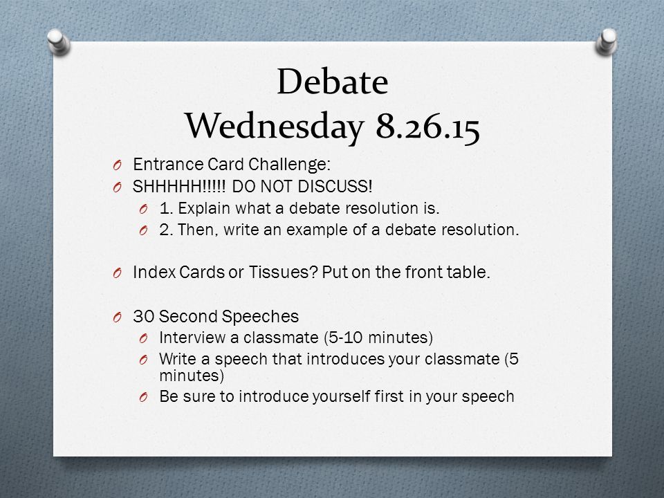 30 second speech example