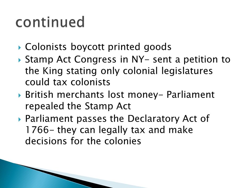 effects of the stamp act