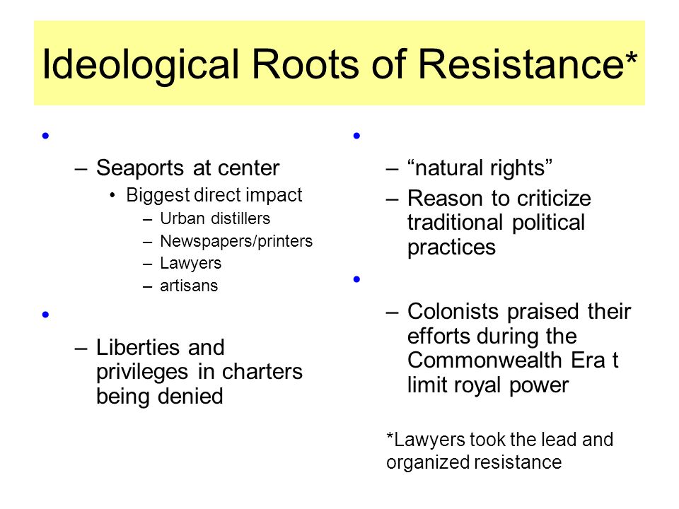 Roots of resistance