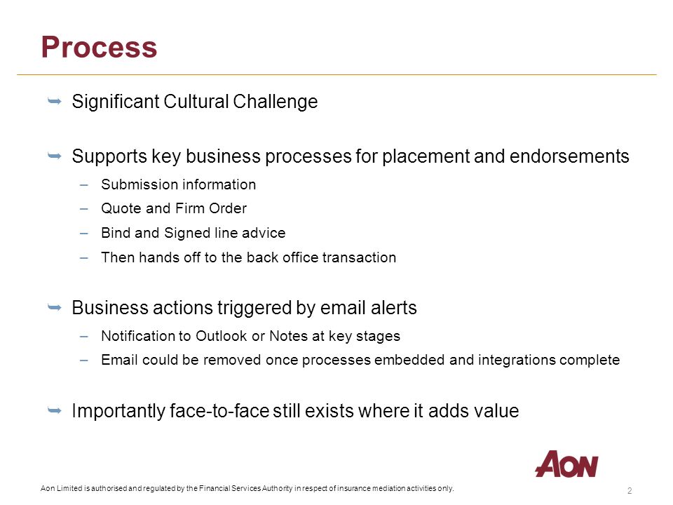 Update On E Placement At Aon Ian Summers Limited Is 3 Aon