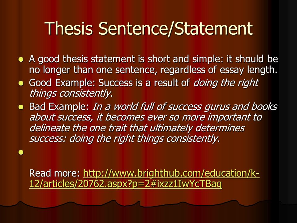 good thesis statements for essays