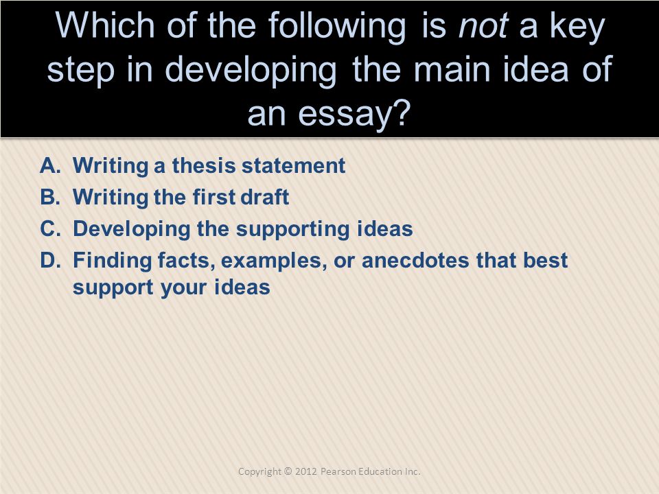 Key steps in essay writing